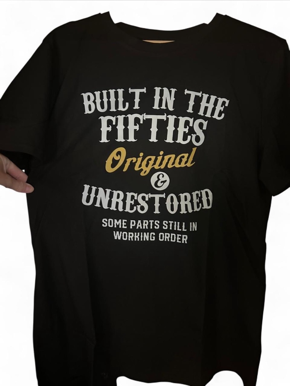Built in the Fifties Original & Unrestored Black Graphic Tee